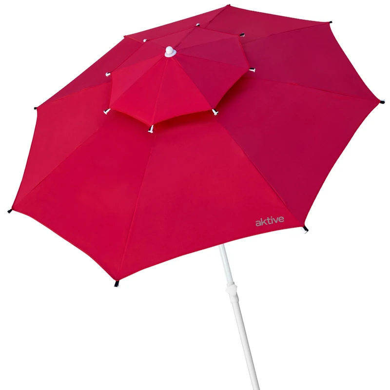 AKTIVE Large Parasol Parasol Ø280 cm Octagonal Design 28-32 cm Pole with Ventilation Roof UV30 Protection (53849)