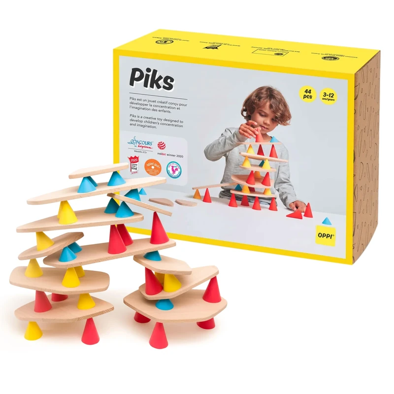 OPPI- PIKS Medium Building Kit, Multi-Colour (OMK02)