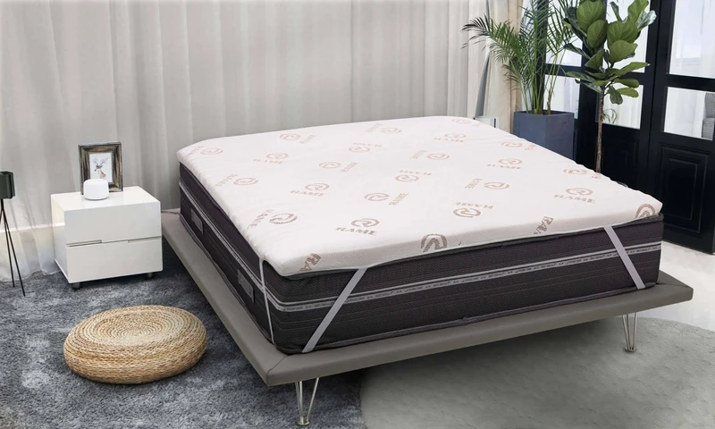 Talamo Italia - Double Topper Lucilla, Topper renews mattress with removable cover in Memory Foam and Copper fibers, 100% Made in Italy, Anti mite and hypoallergenic, Cm 160x200h5