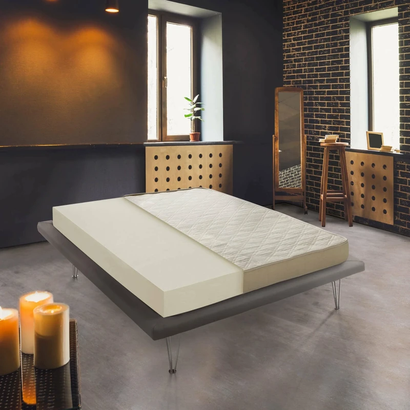 Talamo Italia - Square and a half mattress Daria, Waterfoam mattress, 100% Made in Italy, Anti mite and hypoallergenic, Cm 120x190h14