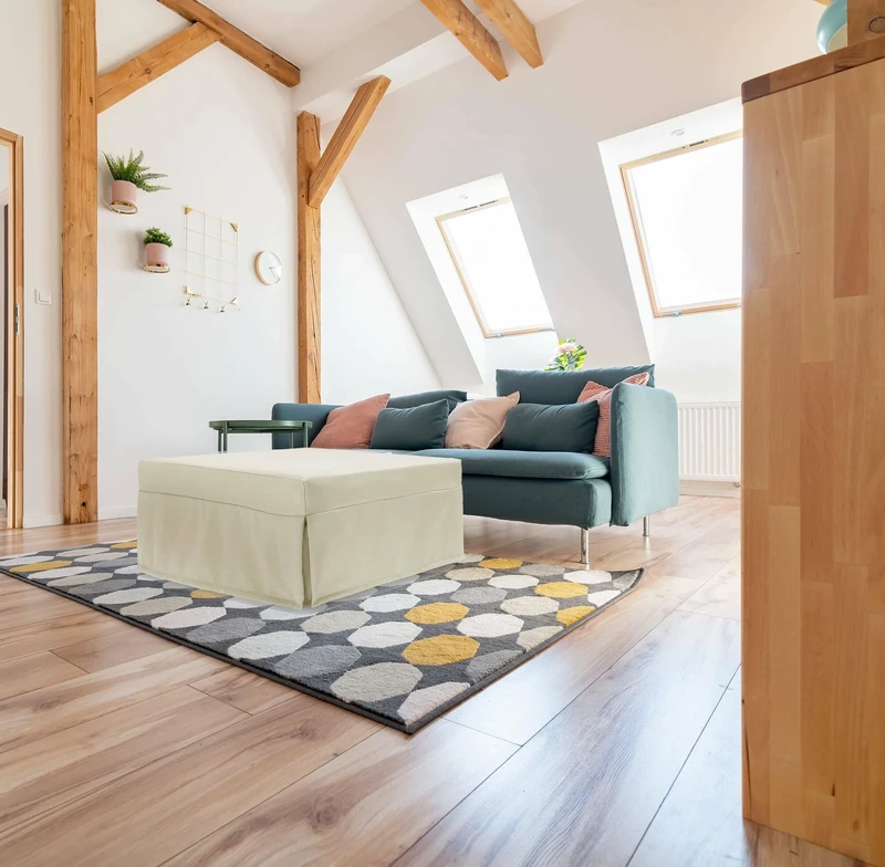 Talamo Italia - Folding bed Ancilla, Pouf convertible into single bed, 100% Made in Italy, Living room fabric pouf, 80x80h45 cm, Cream