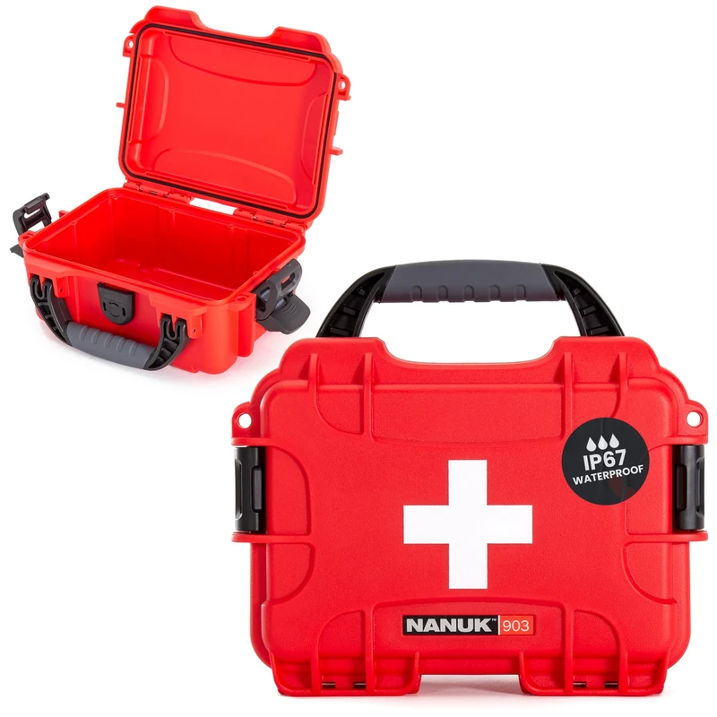 NANUK Empty First Aid Case – Ideal for organising a First aid kit, IP67-certified, Shock-Resistant, dust-Proof and buoyant. (903) - Image 1