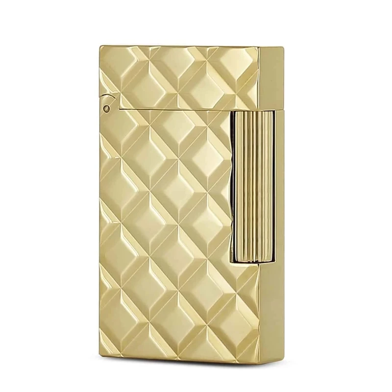 S.T. Dupont Ligne 2 Slim Lighter Quilted Yellow Gold