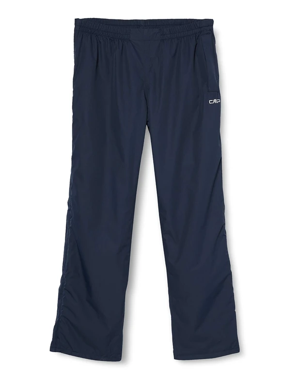 CMP - Man Pant Rain With Lining And Full Lenght Side Zips, Black Blue, S