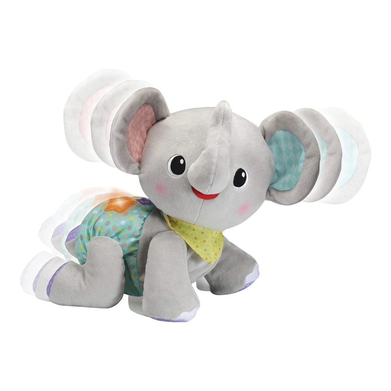 VTech Baby Crawling with Mir Elephant - Interactive Plush Toy that Crawls, Counts, Speaks and Sings on Its Own - For Children Aged 9-36 Months