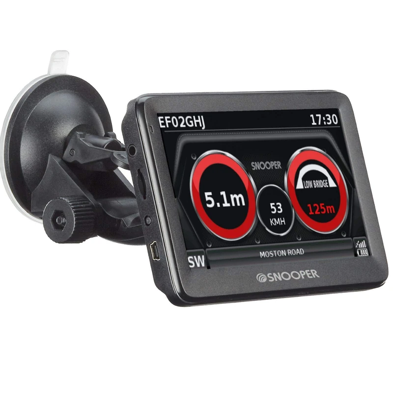 Snooper TRUCKMATE Bridge-Saver Truck Sat Nav UK with Live Traffic - HGV Sat Nav Trucks UK 2024 - Lorry Sat Nav UK Featuring Low Bridge Alerts, Black - Image 1