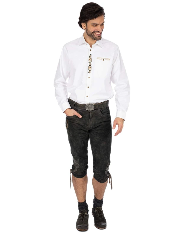 Stockerpoint Men's Sigmar4 Traditional Leather Trousers, Graphite Specked, 42