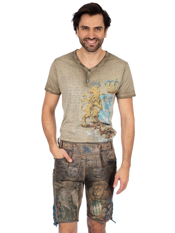 Stockerpoint Men's Luitpold Leather Trousers - Kitt Vintage W48