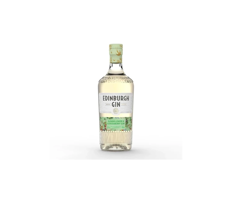 Edinburgh Gin Elderflower and Gooseberry Flavoured Gin 70cl | 40% ABV | 100% Naturally Flavoured | Perfect Pairing of Sweet and Tart for Refreshing Balance | Perfect for Gifting