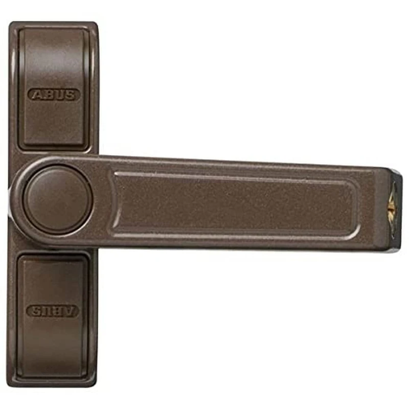 ABUS 2410 Additional Window Security Lock with Swivel Lock for Single-Wing Windows, Various Locking, ABUS Security Level 6, 89620, Brown