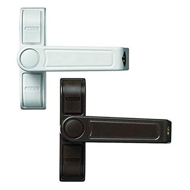 ABUS Window Additional Lock 2410 AL0125 - Safety Lock with Swivel Latch for Single-Leaf Windows, Keyed Alike - ABUS Security Level 6 - 89618 - Brown