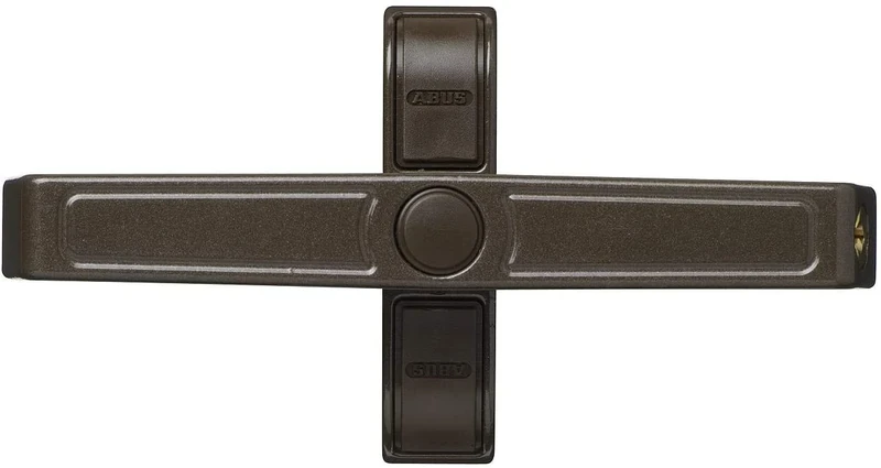 ABUS Window Additional Lock 2420 - Safety Lock with Swivel Latch for Double Wing Windows, Various Locking - ABUS Security Level 6 - 89636 - Brown
