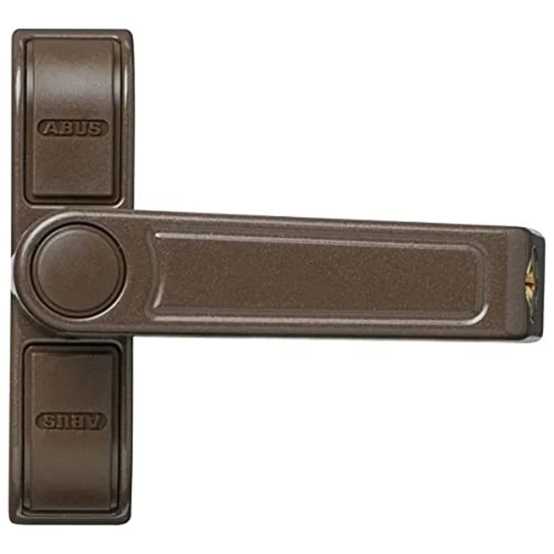 ABUS Window Additional Lock 2410 – Safety Lock with Swivel Latch for Single-Leaf Windows, Various Locking – ABUS Security Level 6 – 89624 – Brown