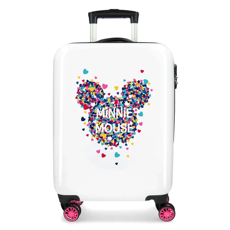 Disney Minnie, Magic Cabin Luggage, Pink 38 x 55 x 20 cm, Rigid ABS Lateral Combination Lock 33 L, 2.8 kg, 4 Double Wheels Hand Luggage