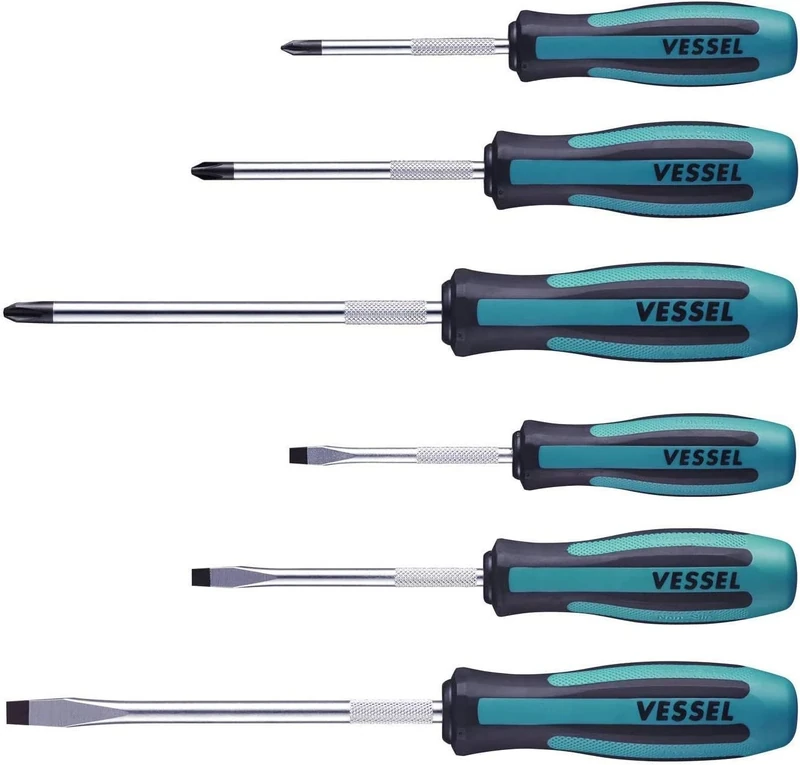 VESSEL MEGADORA Screwdriver Set 6pcs. 9006PB (Paper Box)