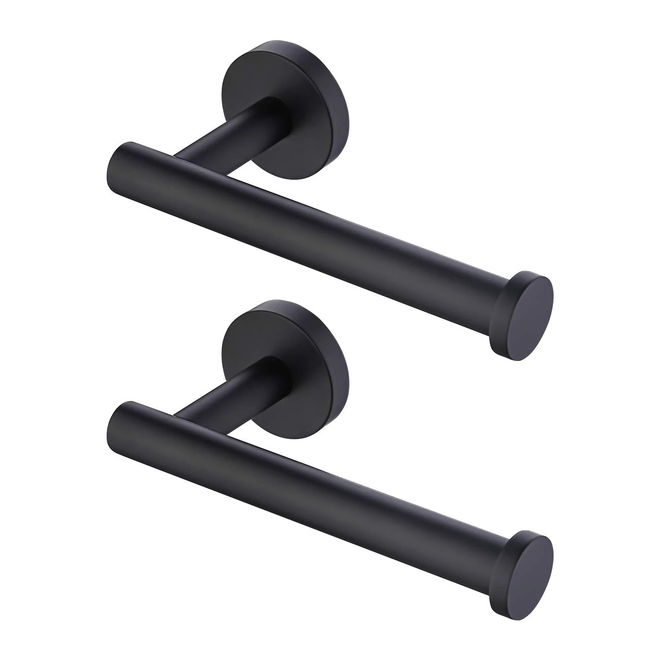 KES Black Toilet Roll Holder Wall Mounted Bathroom Paper Tissue Dispenser SUS 304 Stainless Steel Modern Style 2 Pack, A2175S12-BK