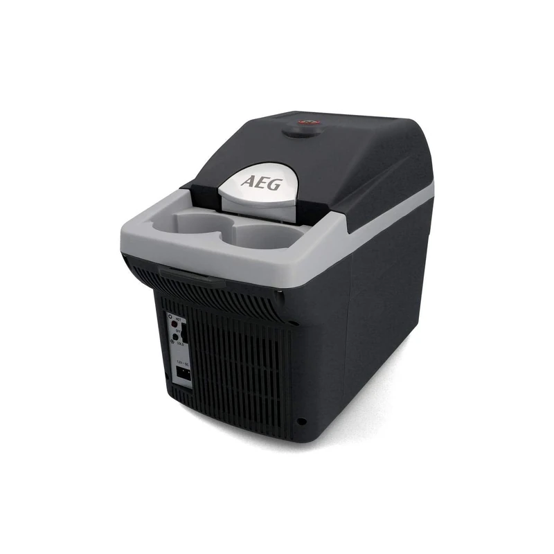 AEG Automotive Board-Bar BK 6 Thermoelectric Cooling and Warming Box, 6 Litres, 12 Volt for Car and Socket, Buckled in Car, Black, Light Grey - Image 1