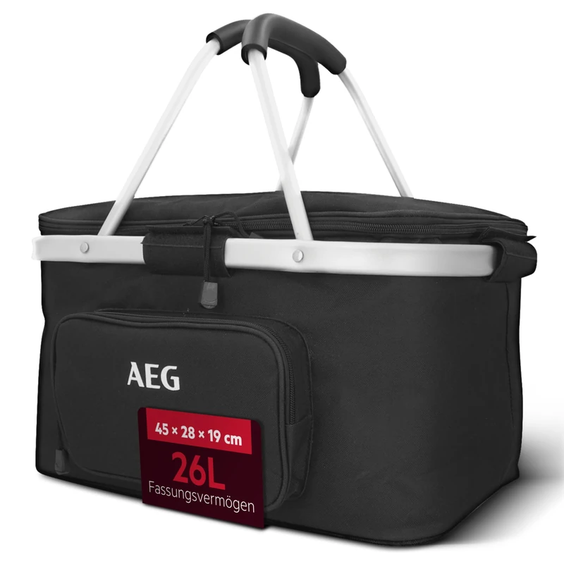 AEG Automotive 26 Litre Cooling Basket KS26 Shopping Baskets, Insulated Basket, Picnic Basket, Thermal Bag, Cooler Bag, Thermal Bag, Cool Box - Image 1