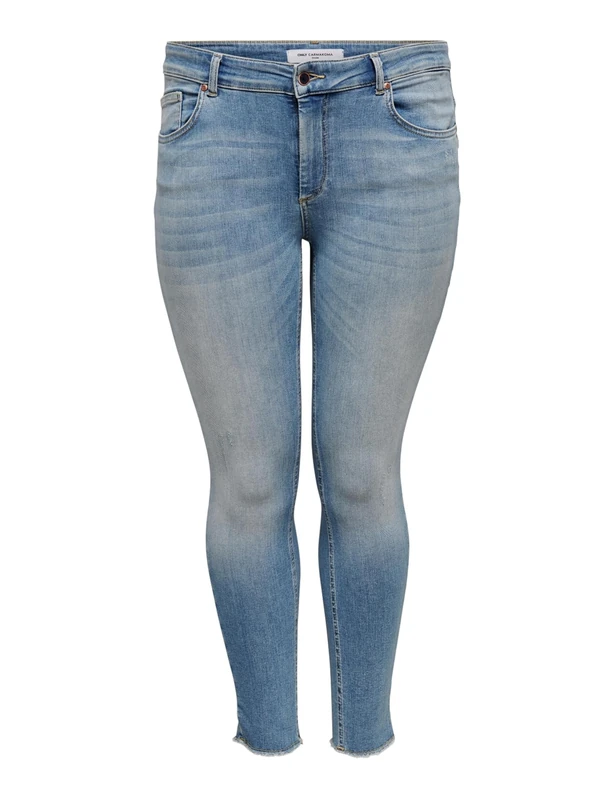 ONLY Carmakoma Women's Carwilly Reg ANK Sk Jeans Rea1467 Noos Jeans Not Applicable, Light Blue Denim, 54/34 - Image 1