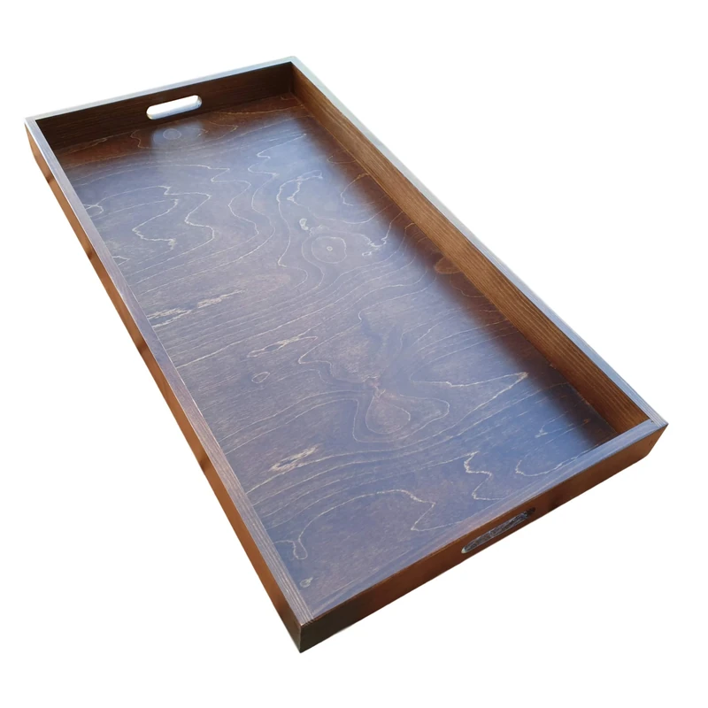 Wooden Serving Extra Large Tray 75 cm x 40 cm x 6 cm in Brown Color