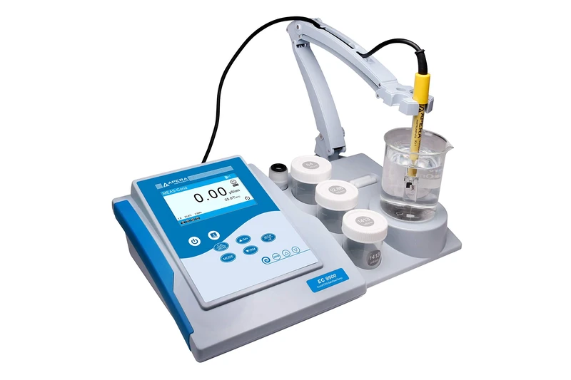 Apera Instruments EC9500 Research-Grade Benchtop Conductivity/TDS/Salinity/Resistivity Meter Kit with Comprehensive GLP Data Management and Data Output to Printer/PC