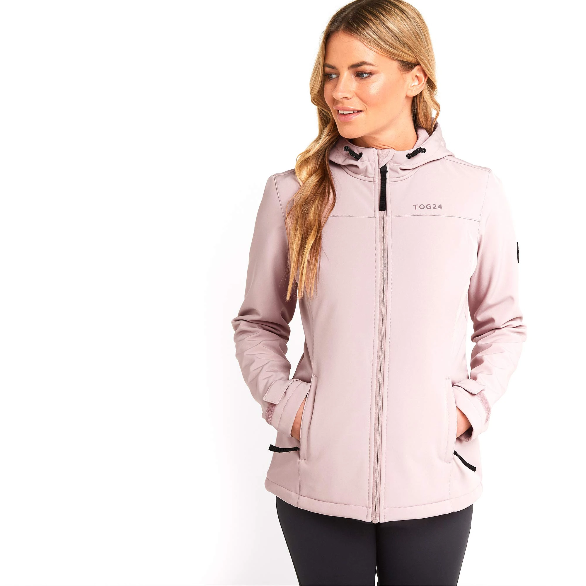 TOG24 Keld Lightweight Womens Softshell Jacket, Windproof, Showerproof Zip Up Outdoor Jacket with Hood