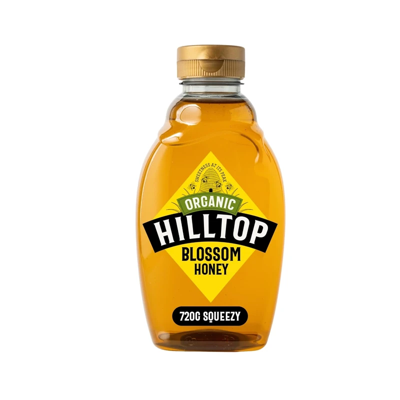 Hilltop Honey - Organic Blossom Honey - Squeezy Bottle - 720g
