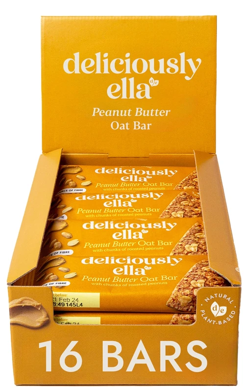 Deliciously Ella - Peanut Butter Oat Bar, Gluten-Free, Vegan Friendly, Healthy Snack, 50g (16 bars)…