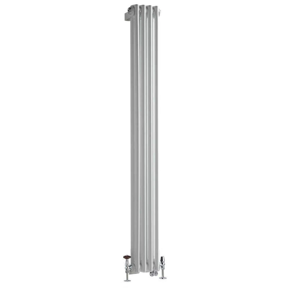 Milano Windsor White Cast Iron Style 2 Column WiFi Dual Fuel Radiator - 1500mm x 200mm