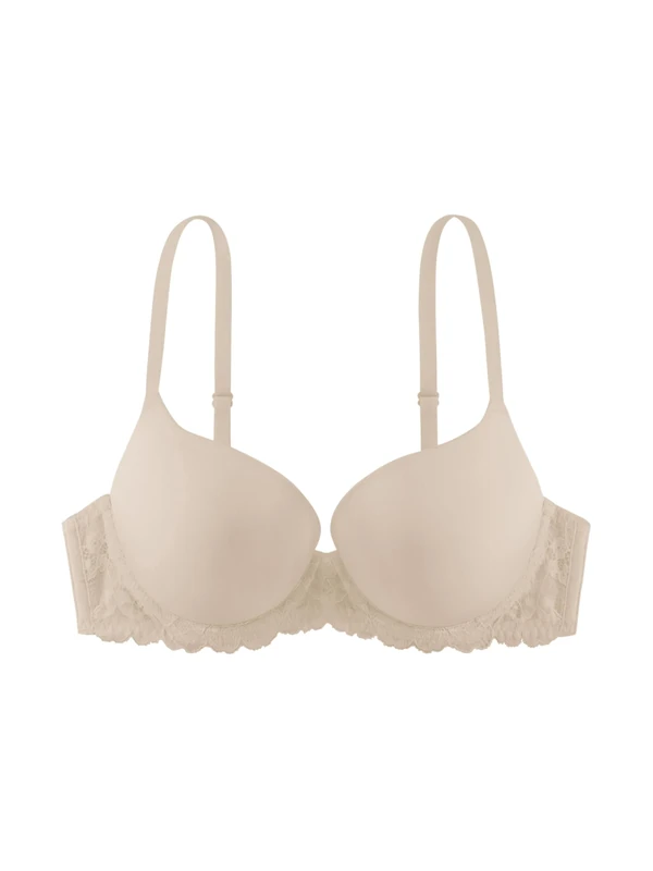 Dorina Claire Super Push-Up Demi Bra - Nude Lace Microfiber - Image 1