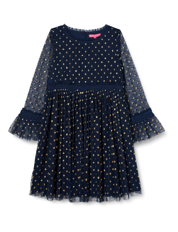 Derhy Kids Girl's Prunelle Formal Night Out Dress, Marine, 8-10 ANS - Image 1