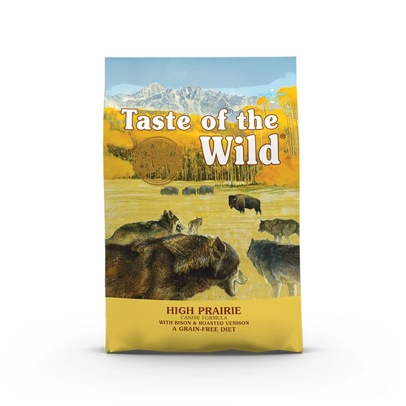Taste of the Wild High Prairie Grain-Free Dry Dog Food, 12.2 kg (Pack of 1) – Venison & Bison, High-Protein Dog Food Recipe for All Breeds