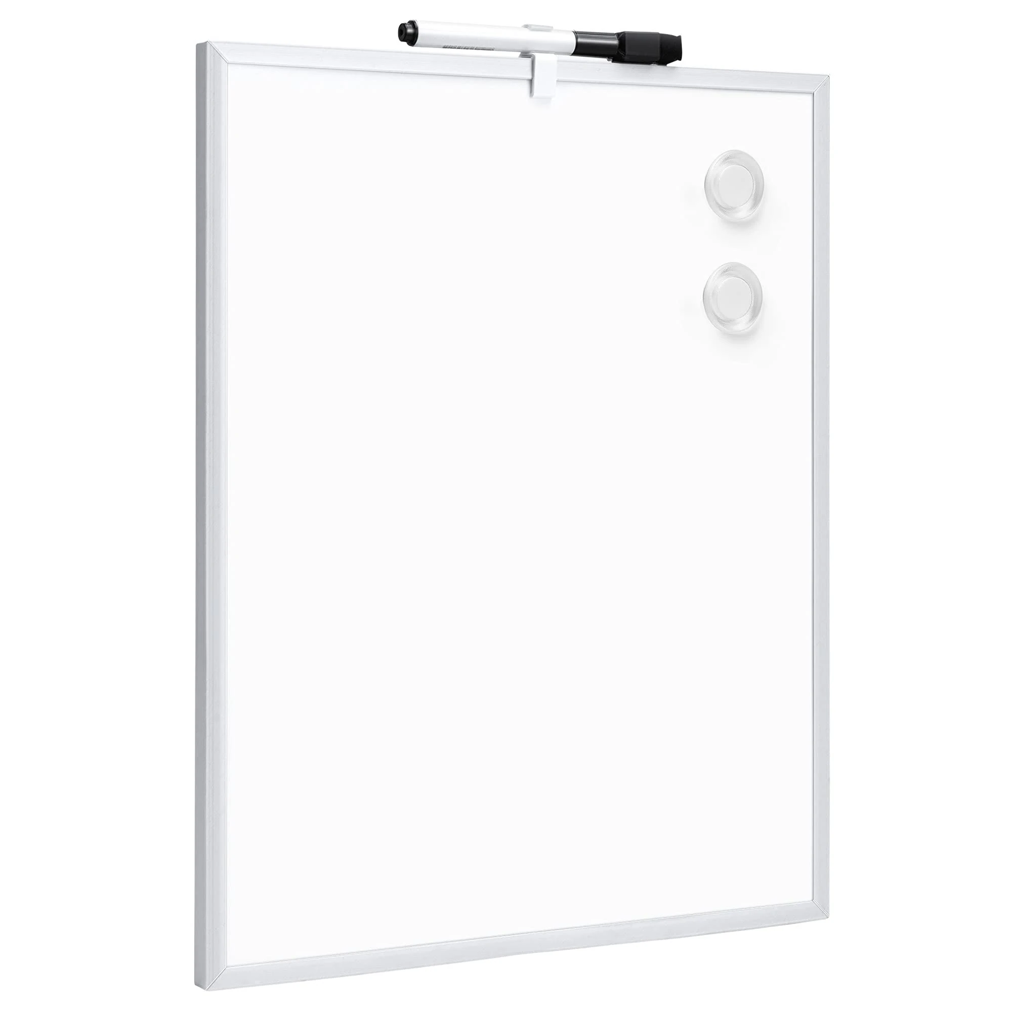 Amazon Basics Magnetic Dry Erase Board, Aluminum Frame, 28 x 35.6 cm, White