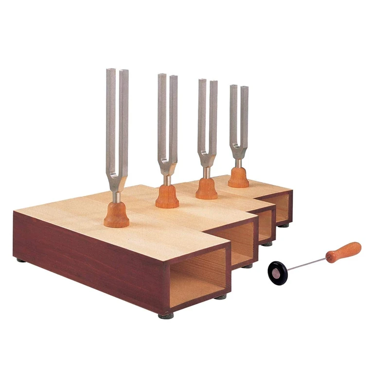 3B Scientific Set of Tuning Forks - C-major chord, on resonance boxes