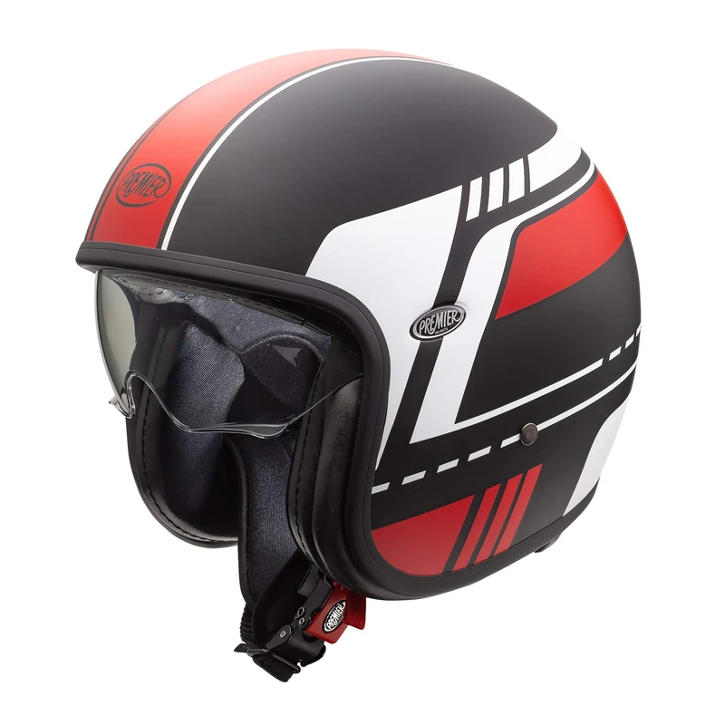 Premier HELMET VINTAGE BL 92 BM,BLACK/RED/WHITE,XL