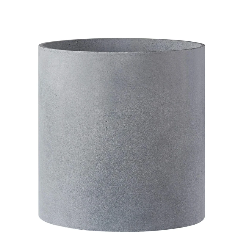 FaithLand HonLena Plant Pot 12 inch - Perfectly Fits Mid-Century Modern Plant Stand - Drainage Plug - Gray Planter Pot