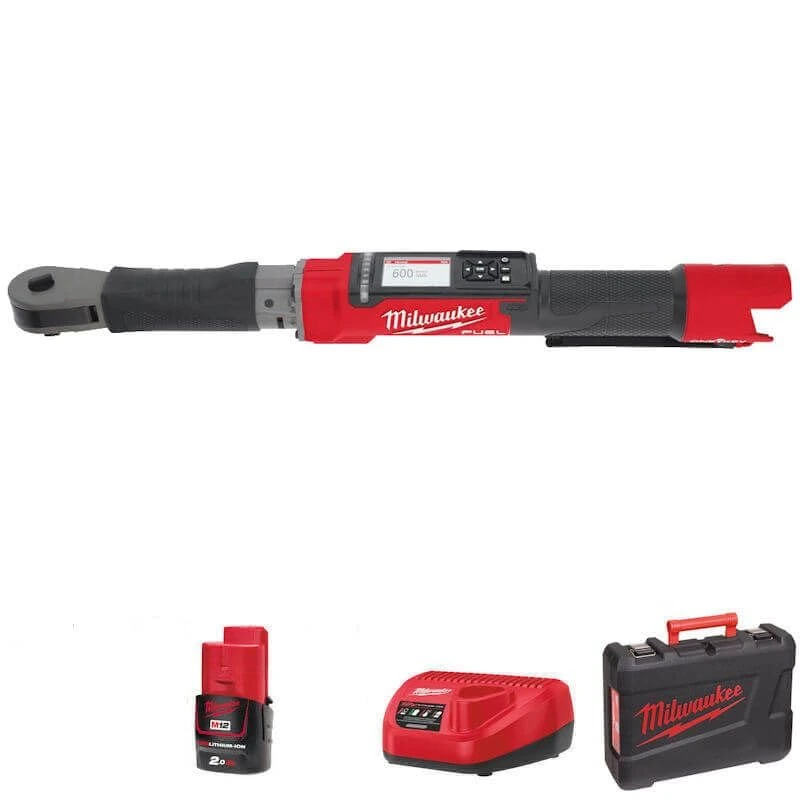Milwaukee Ratchet Wrench Dynamometer M12 Fuel ONEFTR12-201C-1 Battery 12V - 2Ah -1 Charger - 4933464970