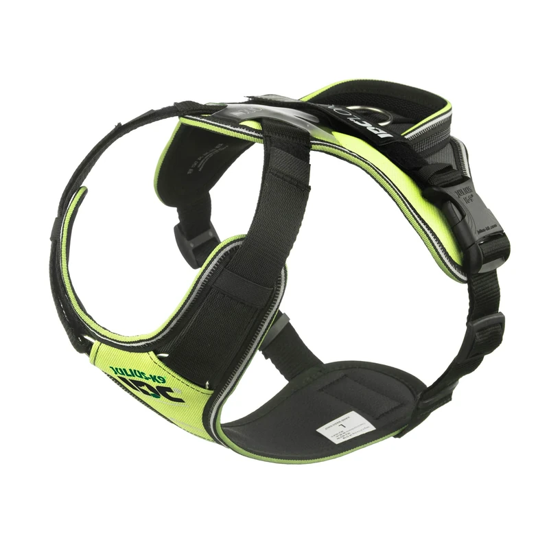 JULIUS-K9 IDC Longwalk Y-Harness, Neon-Gray, Size: L