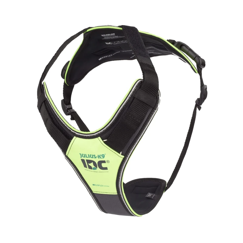 JULIUS-K9 IDC Longwalk Y-Harness, Neon-Gray, Size: 2XL