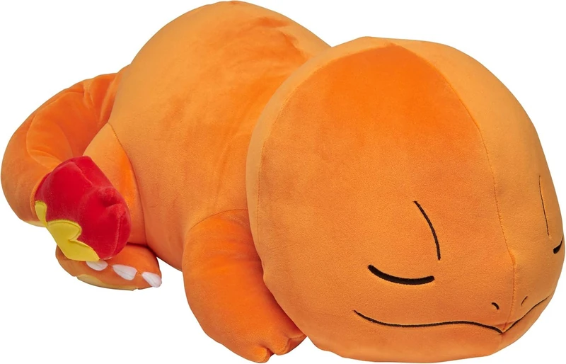 Pokemon 18in Sleeping Plush Charmander, Orange - Image 1