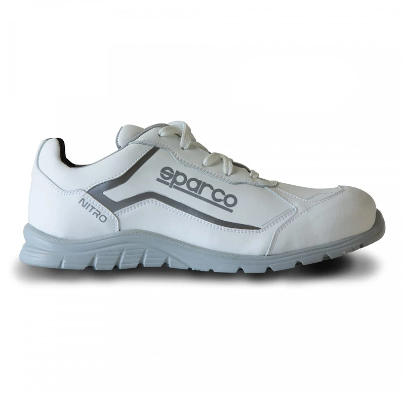 Sparco - Nitro ESD S3L SR FO - Unisex Safety Running Shoes - Water Repellent Work Shoes - Composite Toe - Non-Slip Sole - Breathable, White, 11.5 UK