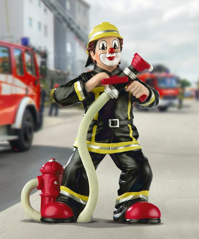 GILDE Clown Florian Resin Decorative Figurine and Collectible - Multicoloured, 15 cm high, 11 cm wide, 7 cm deep - Image 1
