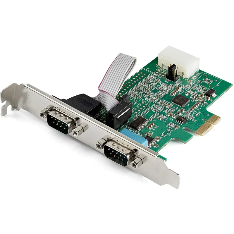 StarTech.com 2-port PCI Express RS232 Serial Adapter Card - PCIe RS232 Serial Host Controller Card - PCIe to Dual Serial DB9 Card - 16950 UART - Expansion Card - Windows & Linux (PEX2S953)