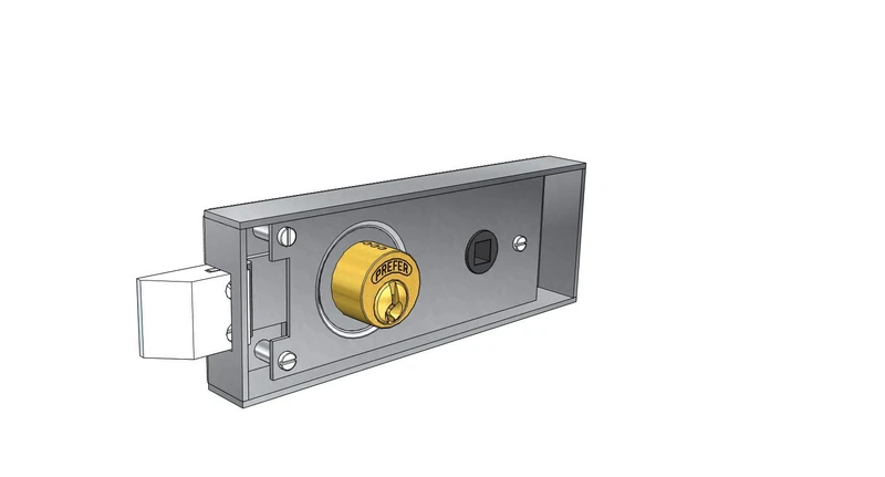 PREFER Iron Transit/Basement Door Lock, Key Locking, Nickel-Plated Brass, Silver