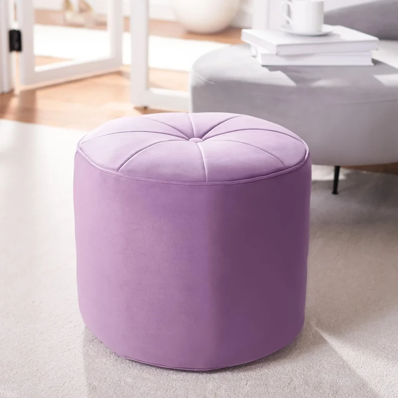 Safavieh Velvet Cylinder Ottoman