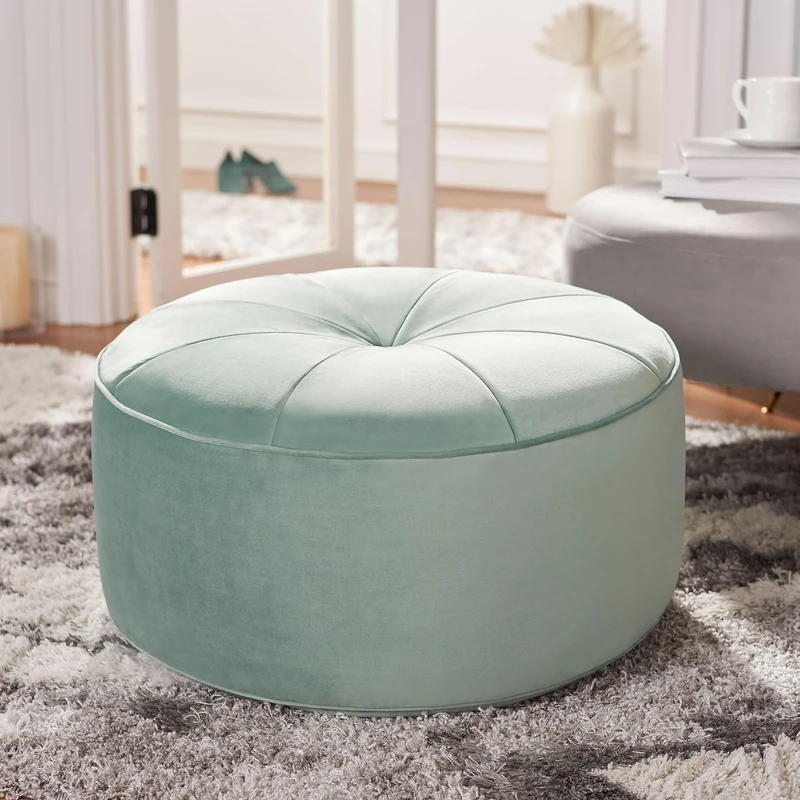 Safavieh Velvet Round Ottoman