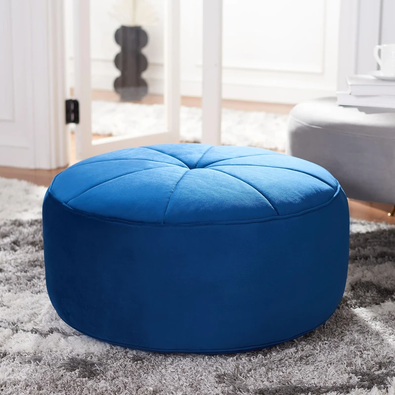 Safavieh Velvet Round Ottoman