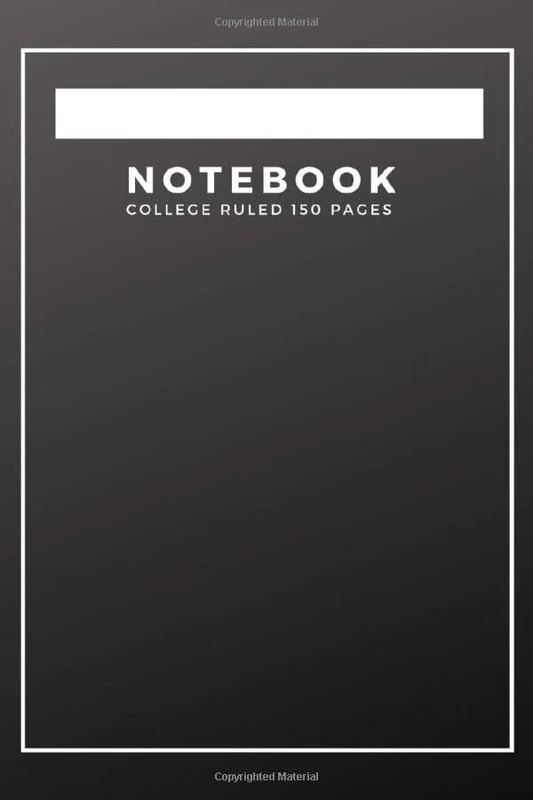 College Ruled Notebook / Journal / Diary / Composition Book / For School | 6x9 - size A5 150 Pages | Cover 2