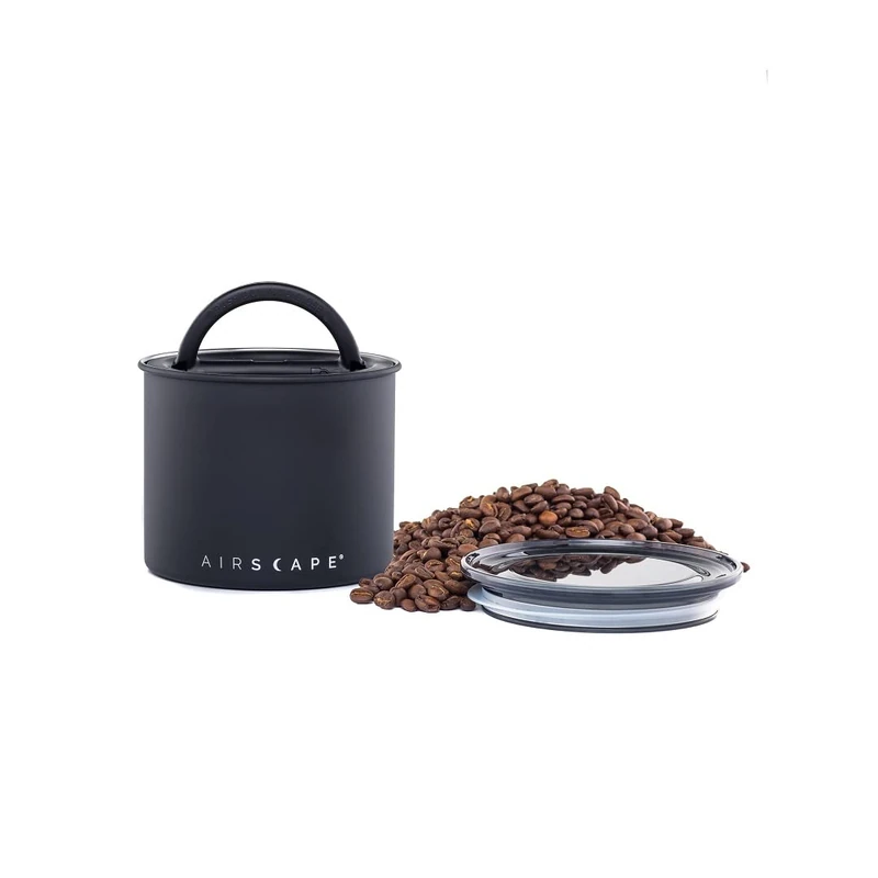 AirScape Stainless Steel Coffee Canister - Small Matte Black