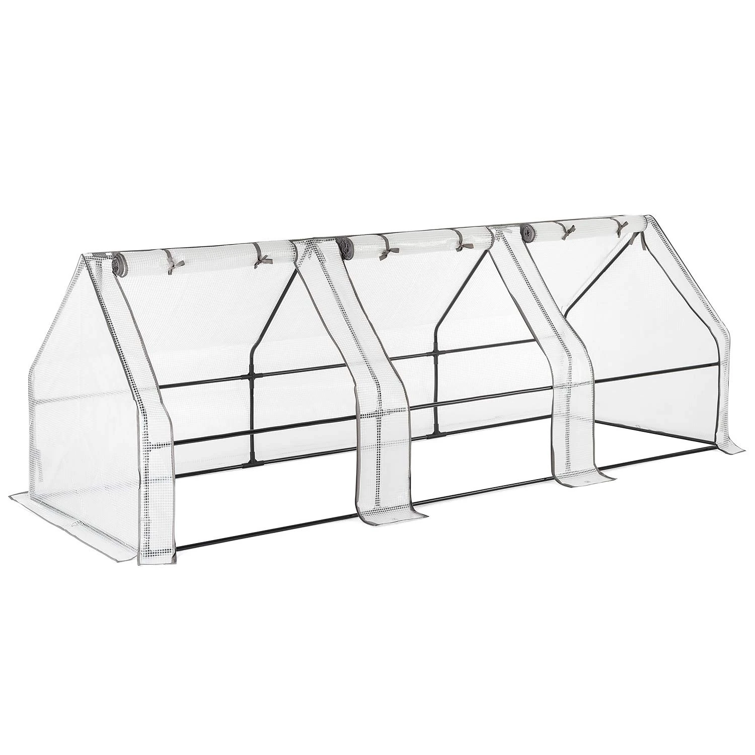 Christow Large Grow Tunnel Cloche Garden Polytunnel Greenhouse With Reinforced Cover (choose 1.8m, 2.7m or 3.6m long)